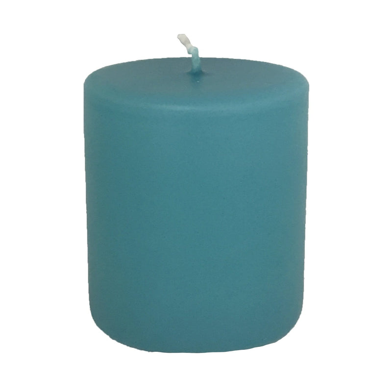 Turquoise Pillar Candle 75mm