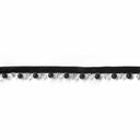 Poppi round black beaded trim