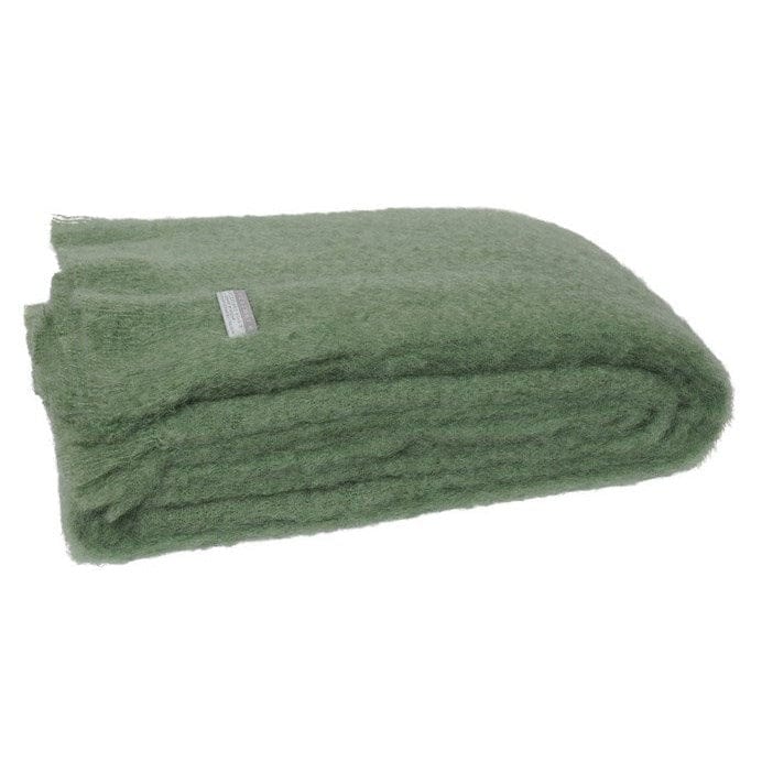 Windermere Olive Mohair Throw_Littleand-fox