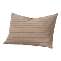 Basix Stripe Carmel/Tempest Linen Pillowcase Little & Fox