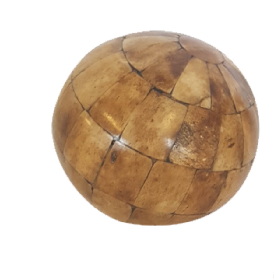 A decorative brown coloured ball.