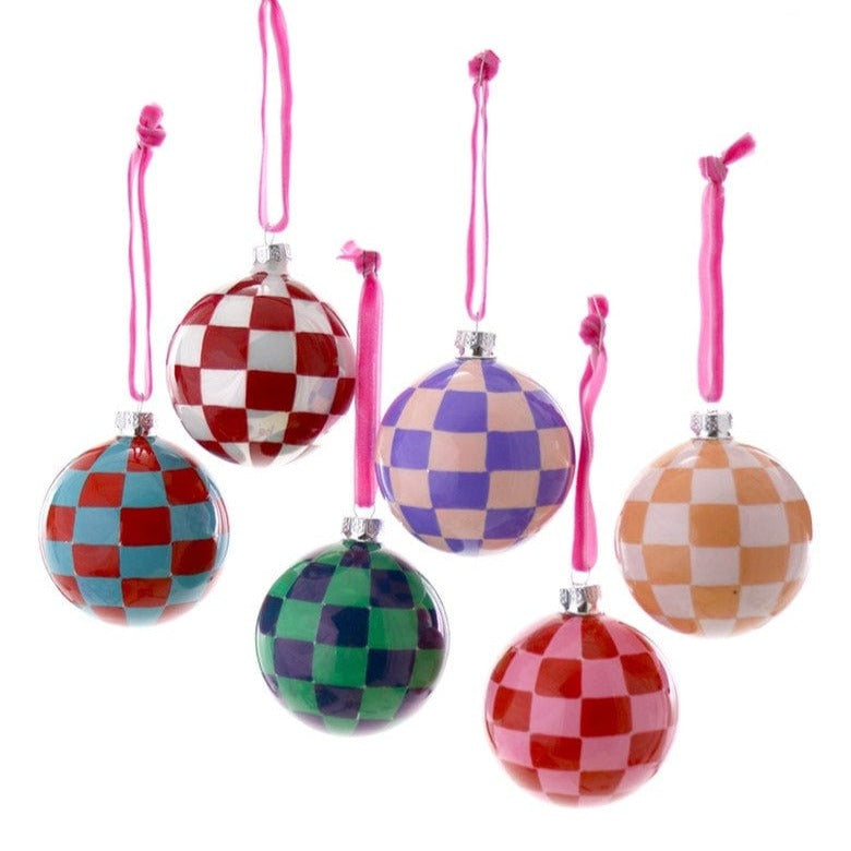 Checker Bauble Red and Pink