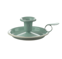 Enamel Candle Holder Mint Cream