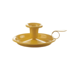 Enamel Candle Holder Yellow