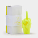 Neon Yellow F*ck You Candle Hand