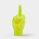 Neon Yellow F*ck You Candle Hand
