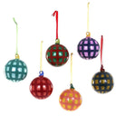 Gingham Bauble Pink and Navy Little & Fox