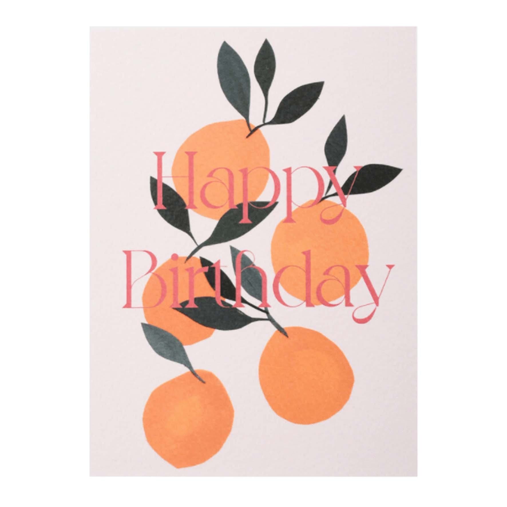 'Five Peaches' Happy Birthday Card