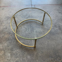 Gold and glass nesting top coffee table