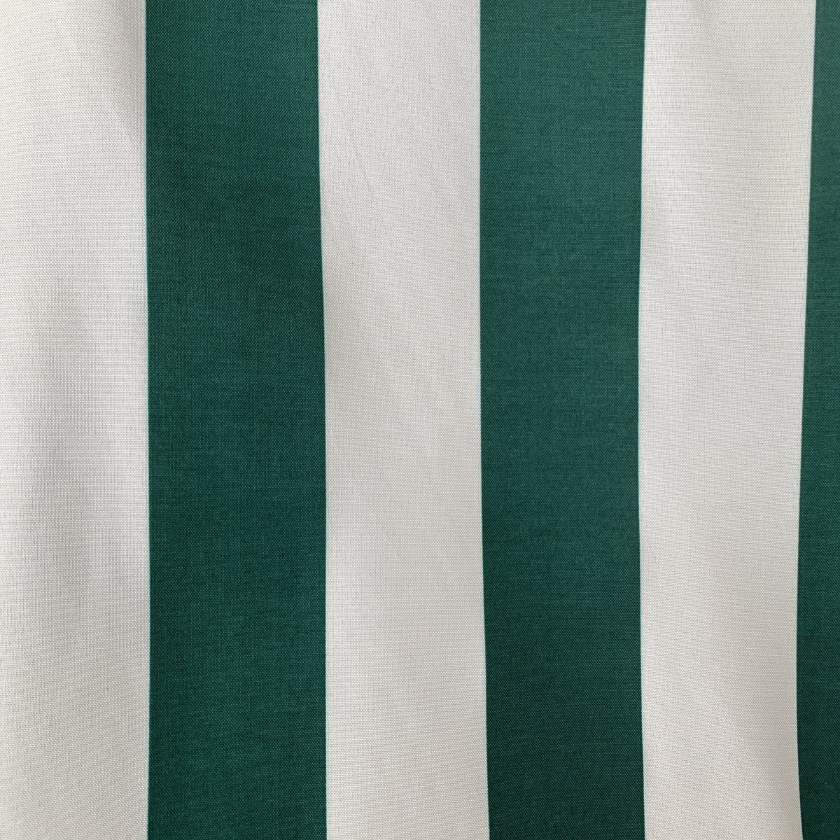 Green and white striped outdoor fabric.