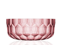 Pink transparent salad bowl by Kartell.