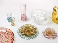Different coloured Kartell jellies dinnerware range.