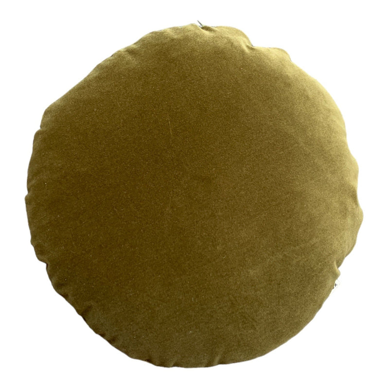 Lichen Cotton Velvet Round Cushion