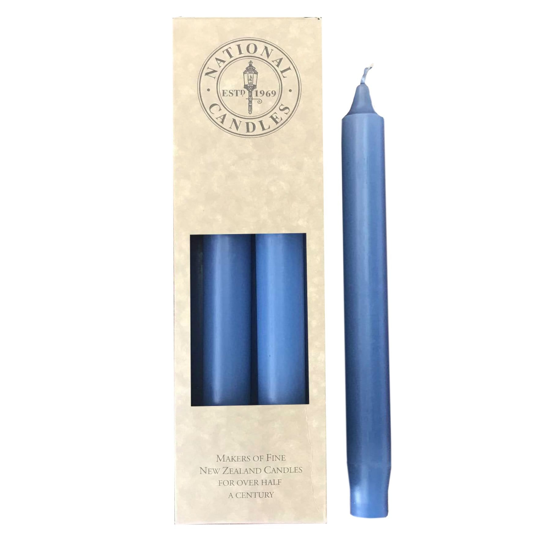 Lake Blue Boxed Candle 6's 240mm