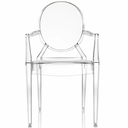 A transparent clear chair by Kartell.