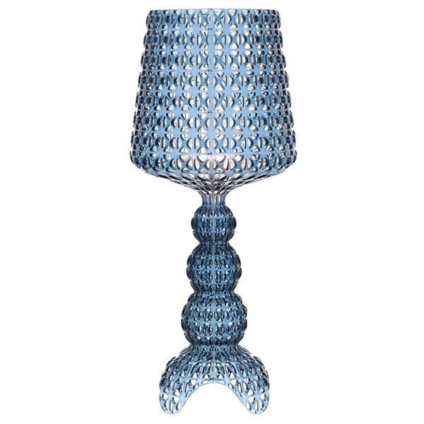 A small blue transparent Kabuki lamp by Kartell.