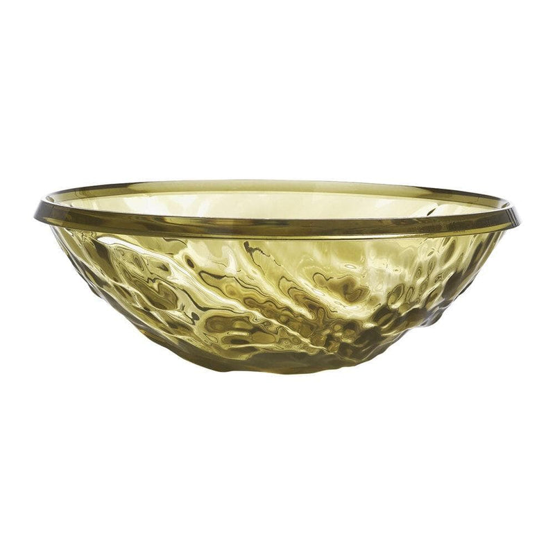 A green transparent bowl by Kartell.