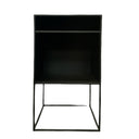 Studio Black Bedside Cabinet with Shelf