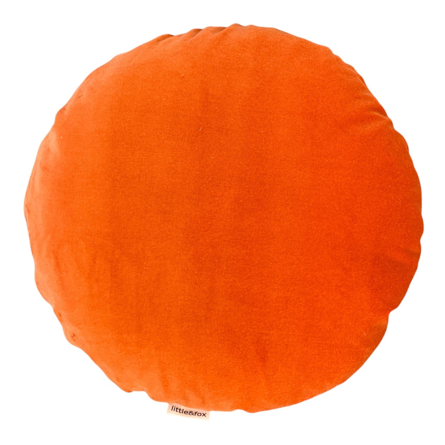 Tangerine Cotton Blend Round Cushion Little-and-Fox