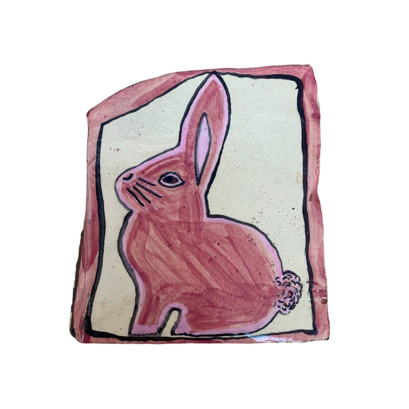 Ceramic Wall Tile - Pink Bunny