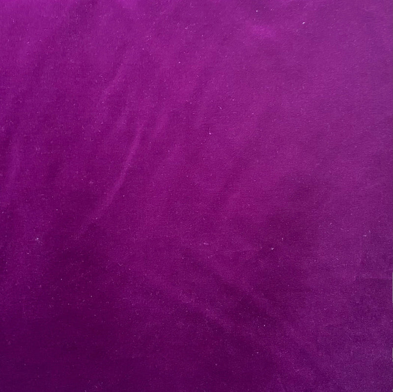 Violet Cotton Blend Velvet Fabric