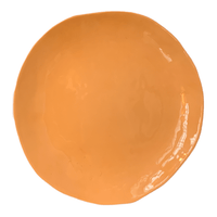 Orange ceramic plate.
