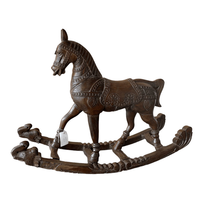 Carved Wooden Rocking Horse