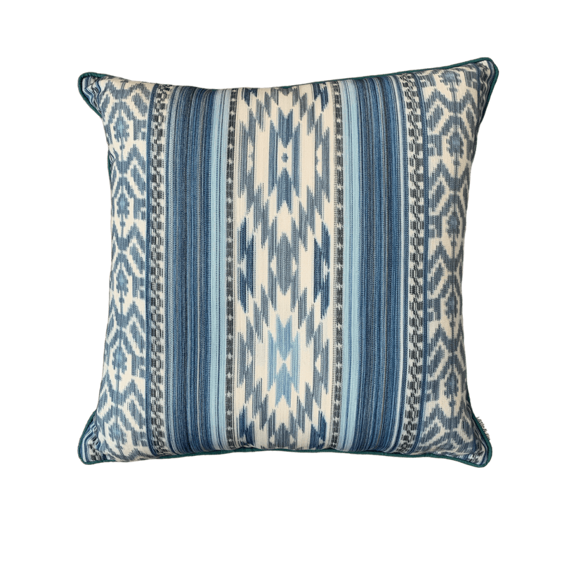 Ikat Stripe Blue 50x50cm Outdoor Cushion