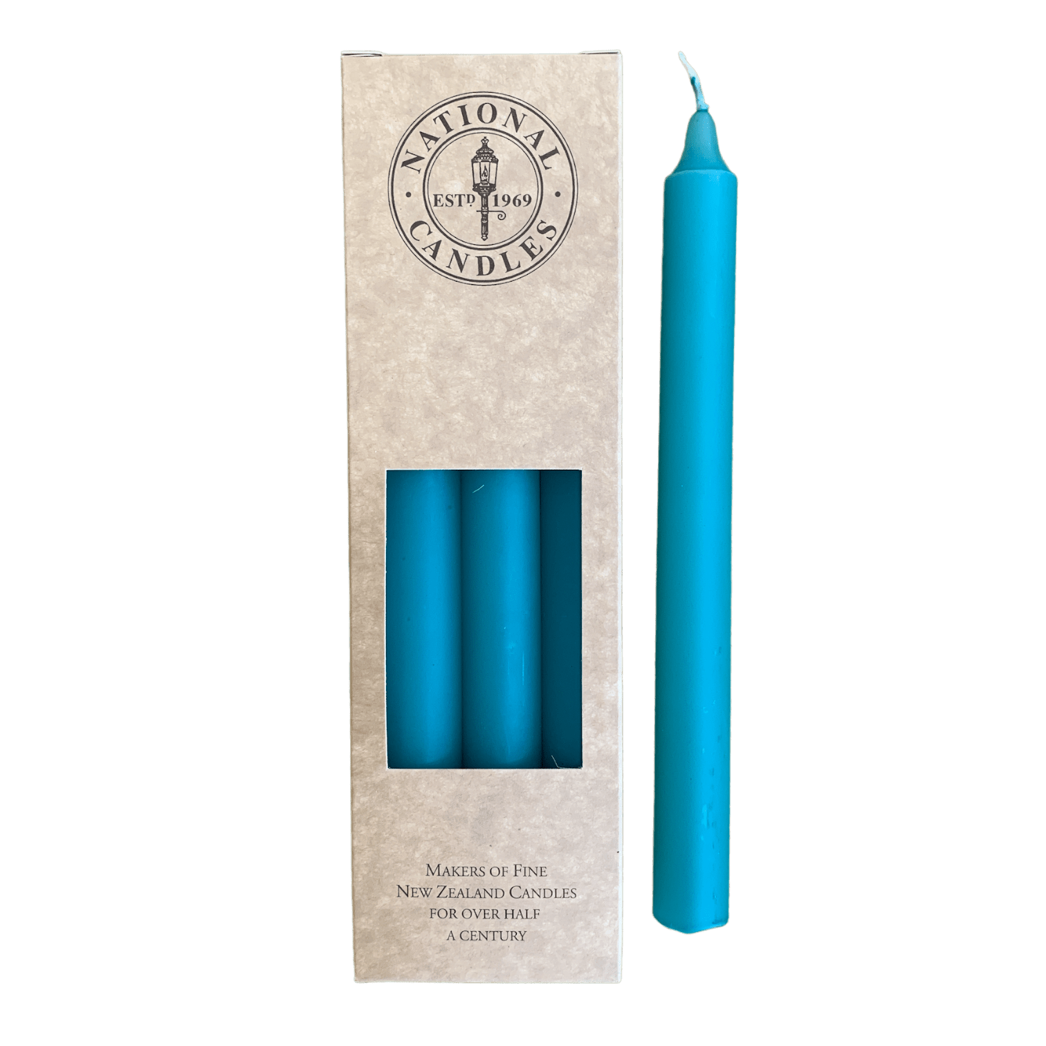 Turquoise Boxed Candle 6's 240mm