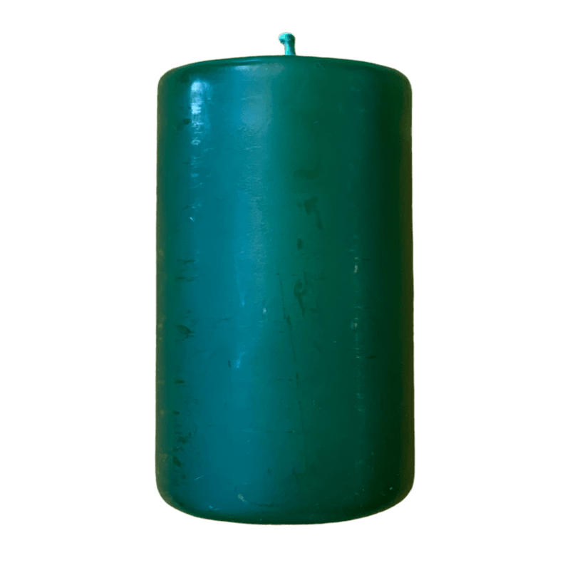 Forest Green Pillar Candle 100mm