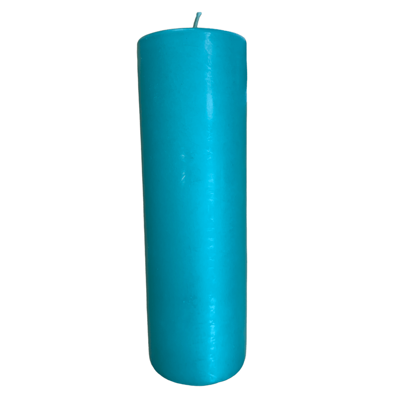 Turquoise Pillar Candle 200mm