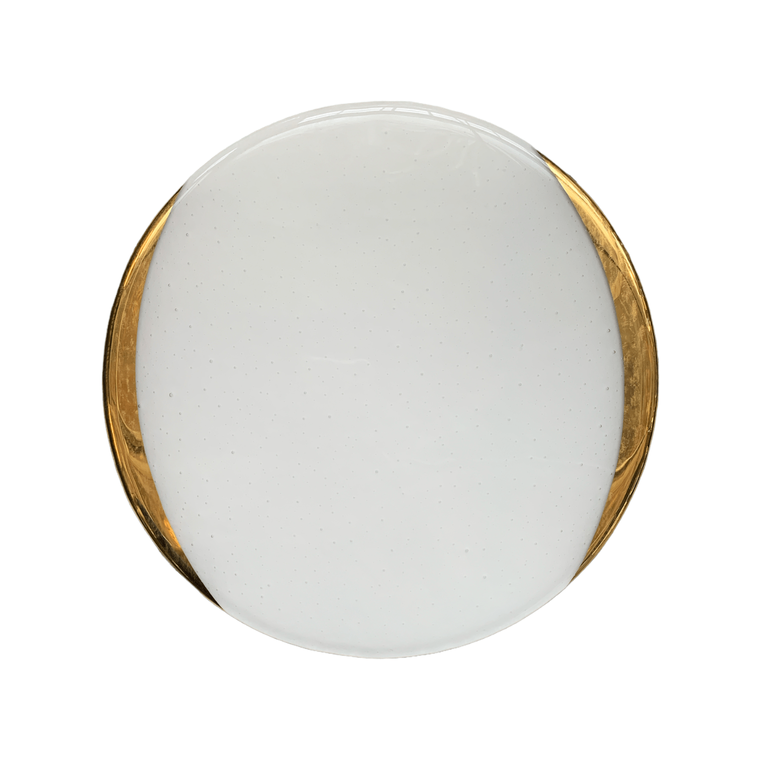 Murano Glass Charger Plate White