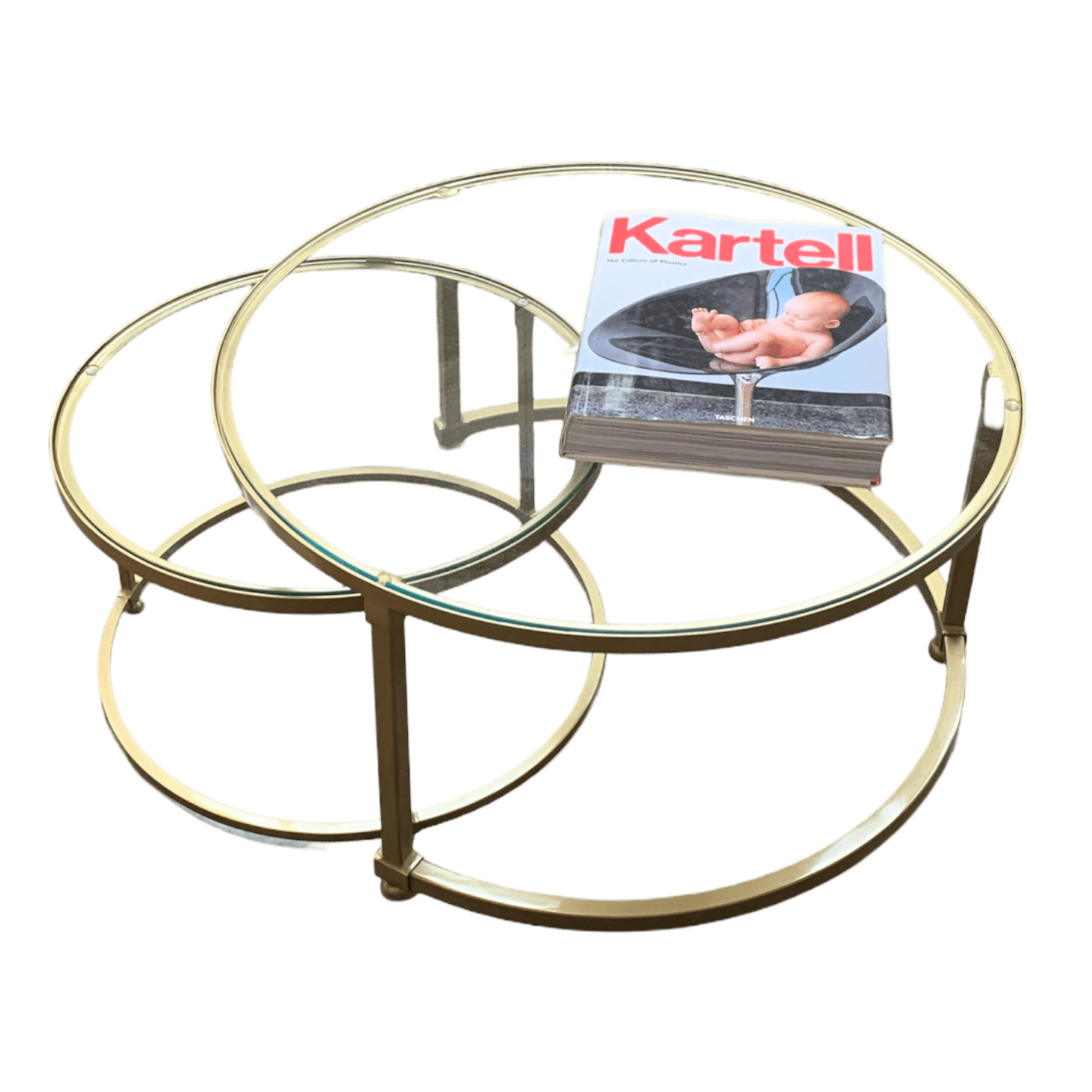Gold and Glass Nesting Tables