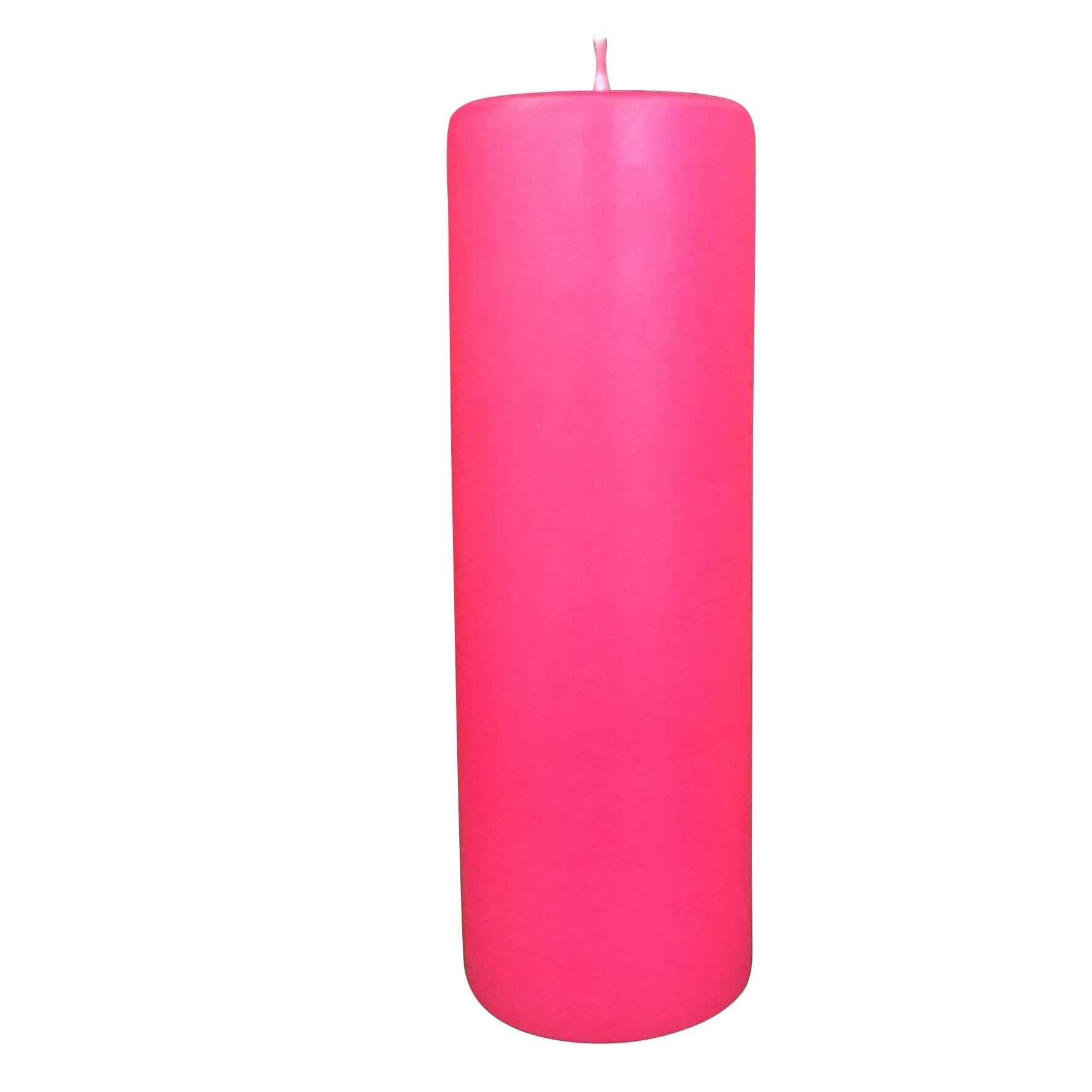 Pink Pillar Candle 200mm