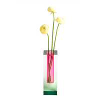 Fleur Vase Pink and Green
