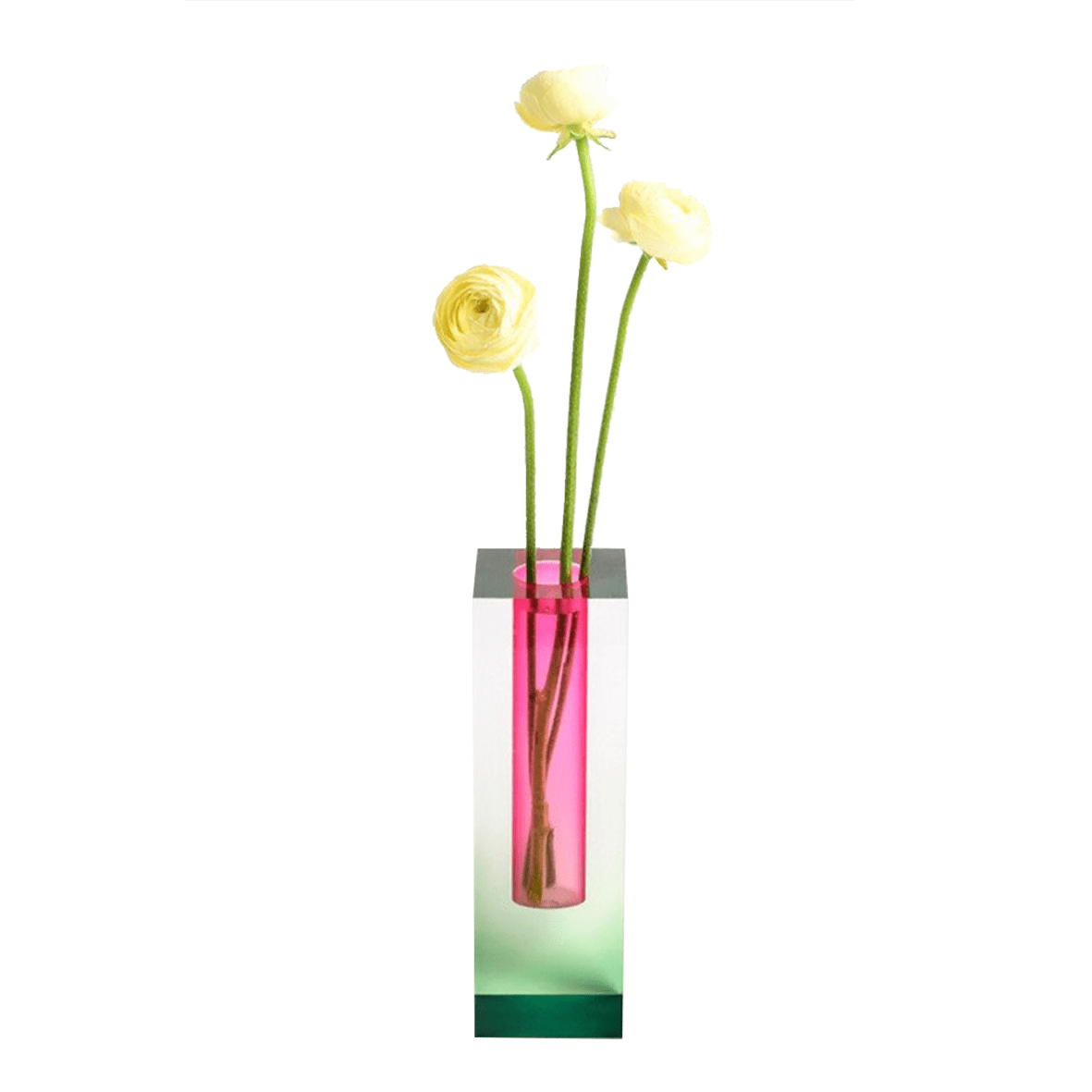 Fleur Vase Pink and Green
