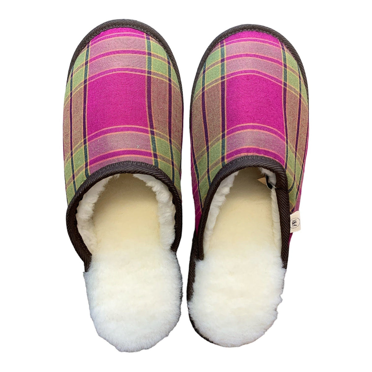 Purple---Green-Check-Large-White-Slippers-Little-and-Fox