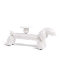 Can-Dog White Candleholder