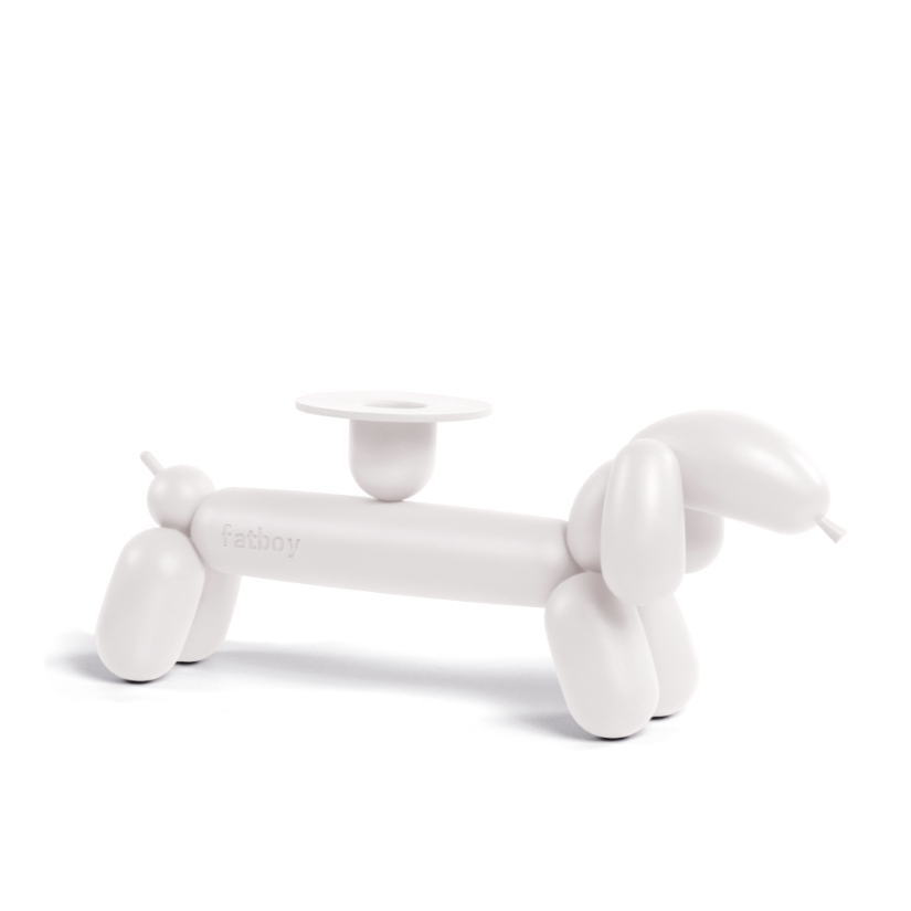 Can-Dog Candleholder White