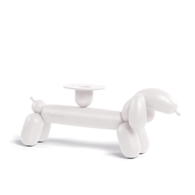 Can-Dog Candleholder White