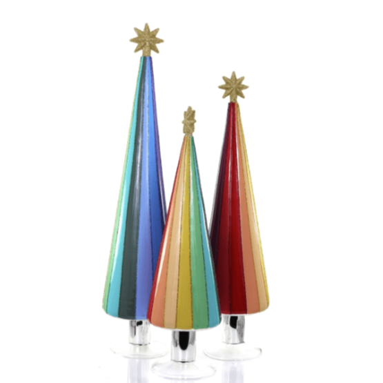 Rainbow Christmas Tree Decoration - Medium.