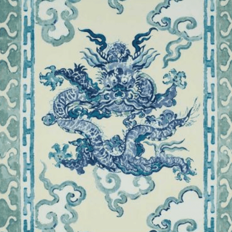 Enter The Dragons - Antique Blue