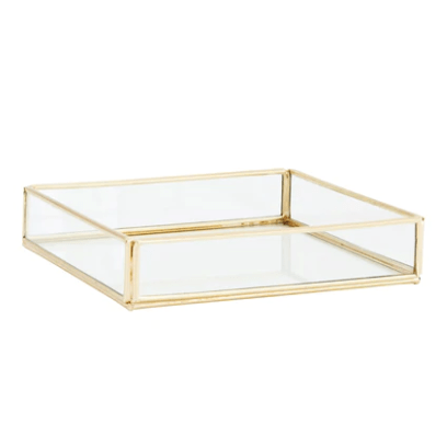 Brass and Glass Trinket Tray