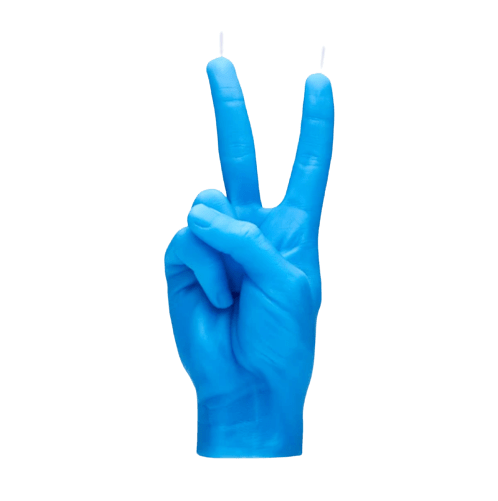 Peace/Victory Candle Hand - Blue