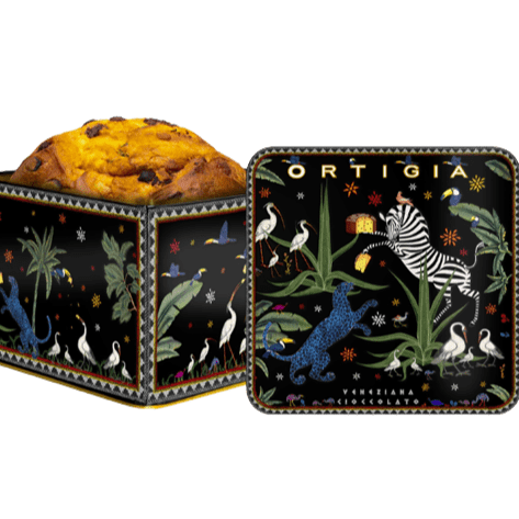 Chocolate Panettone in Jungle Tin Little & Fox