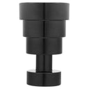 A black Sottsass vase by Kartell.