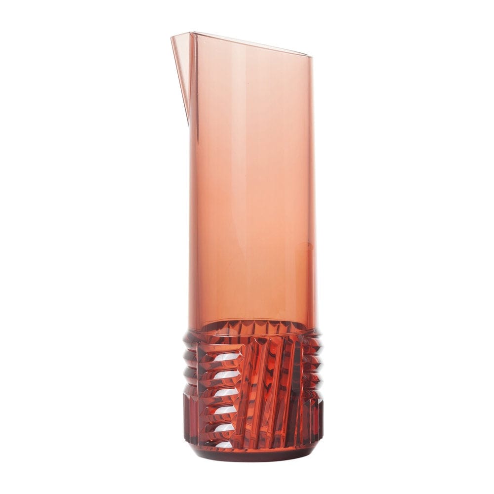 A pink transparent carafe in the Trama range by Kartell.