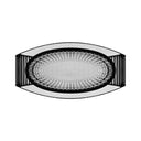 Looking down at a grey transparent centrepiece in the U Shine range by Kartell.