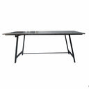 Rustic Steel Trestle Table - Black