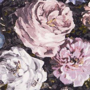 Floretta Ebony Heather Floral Fabric